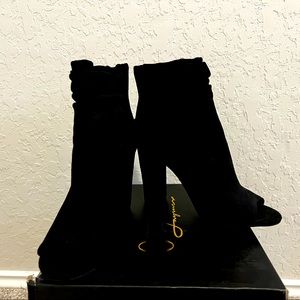 Size 10 peep toe black bootie